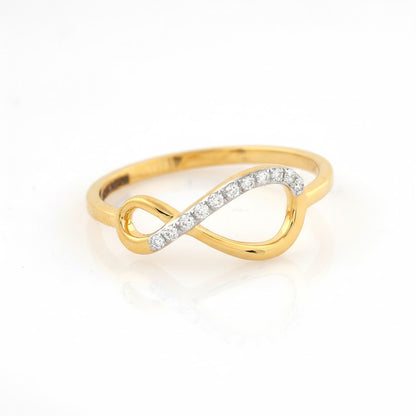 Infinity Line Diamond Gold Ring