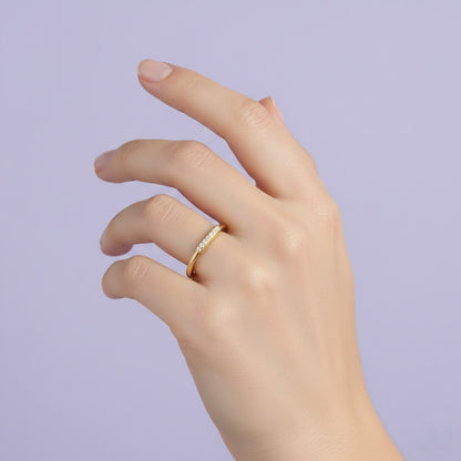 Slim Bar Diamond Gold ring