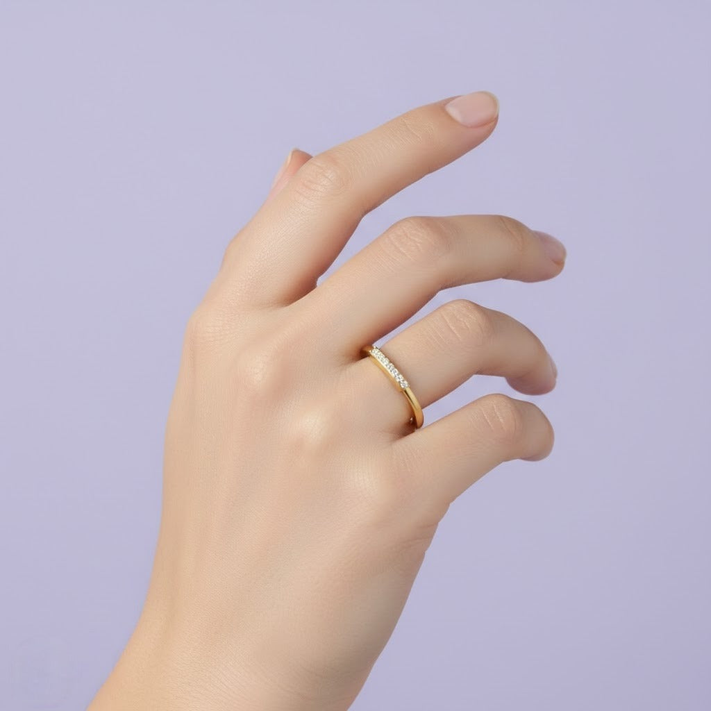 Slim Bar Diamond Gold ring