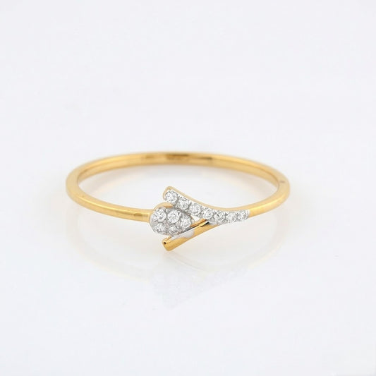 Crisscross Flow Diamond Gold ring