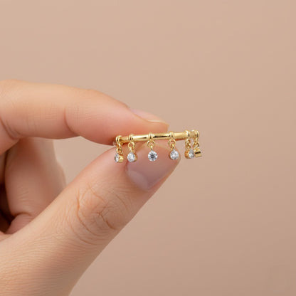 Charm Drop Diamond Gold Ring