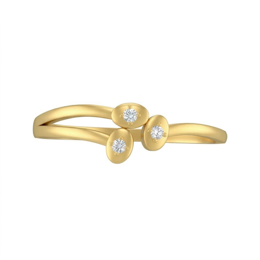 Triple Dot Accent Diamond Gold ring
