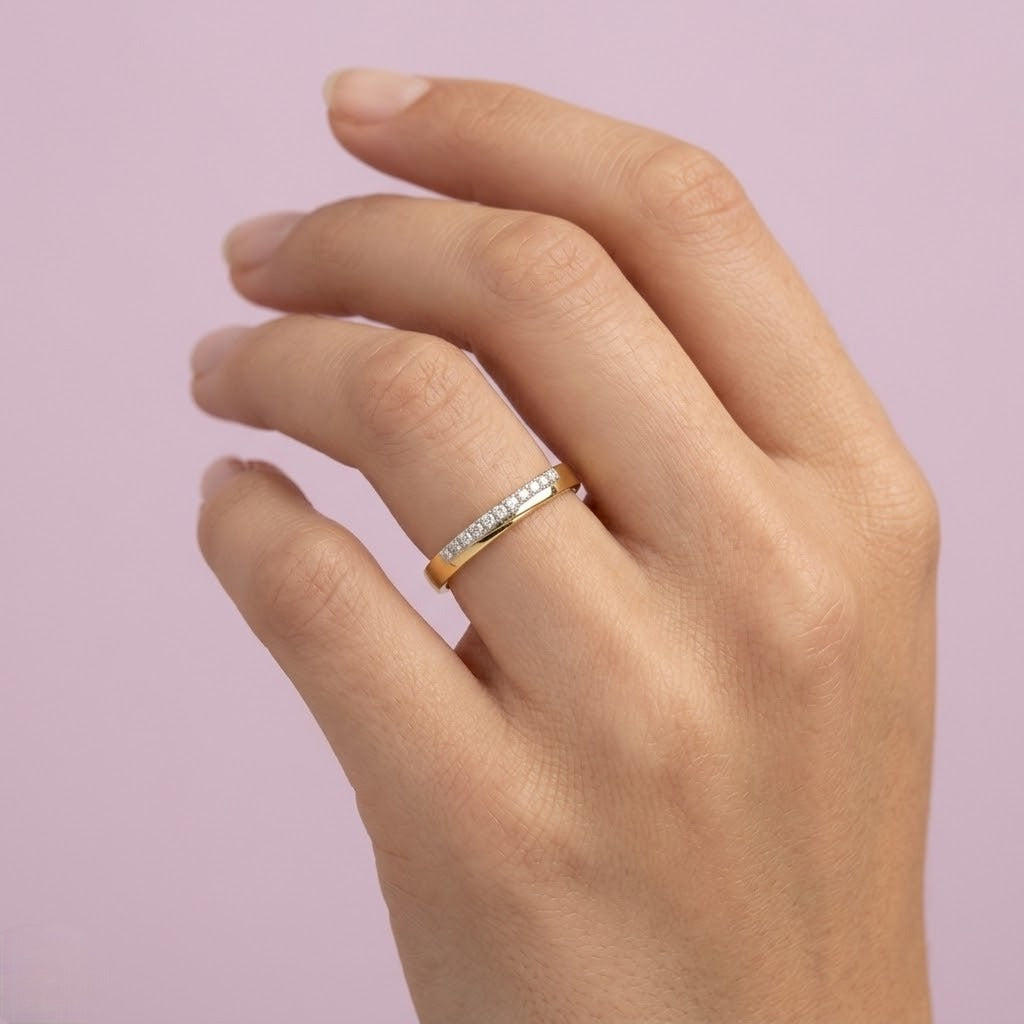 Classic Channel Set Diamond Gold ring