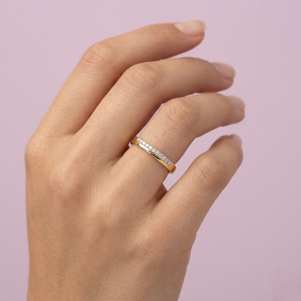 Classic Channel Set Diamond Gold ring