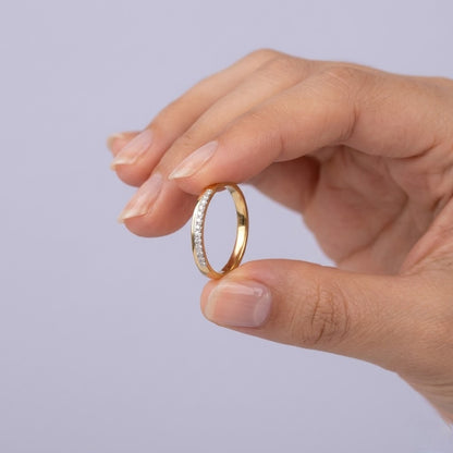 Classic Channel Set Diamond Gold ring