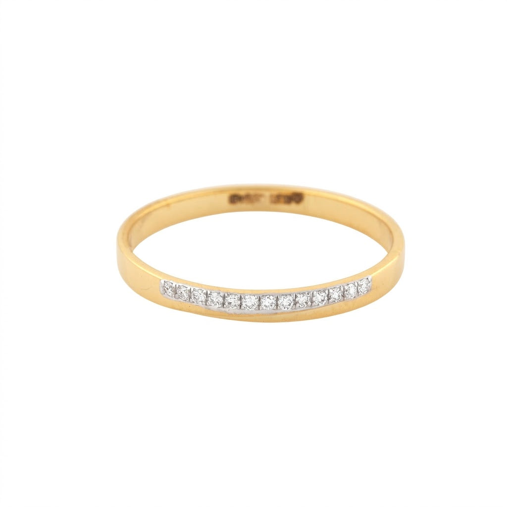 Classic Channel Set Diamond Gold ring