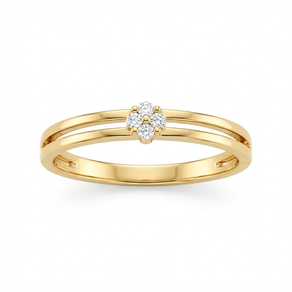 Petite Blossom Band Diamond Gold ring
