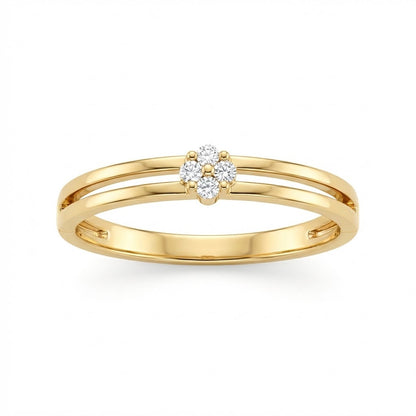 Petite Blossom Band Diamond Gold ring
