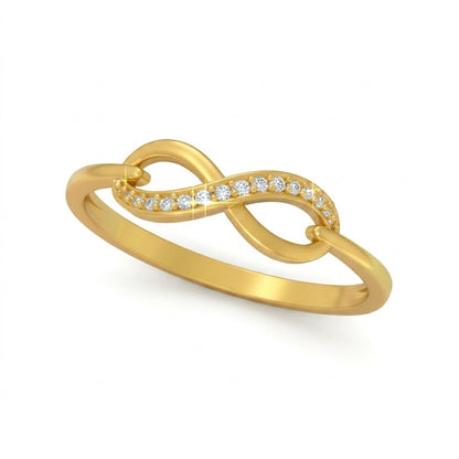 Elegant Infinity Sparkle Diamond Gold Ring