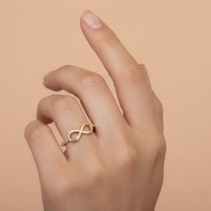 Infinity Curve Diamond Ring