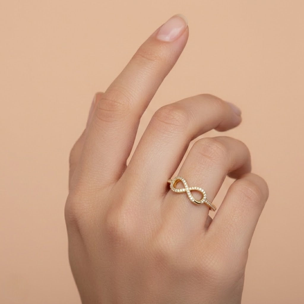 Infinity Curve Diamond Ring