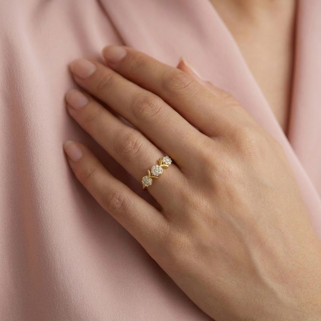 Floral Trio Design Ring
