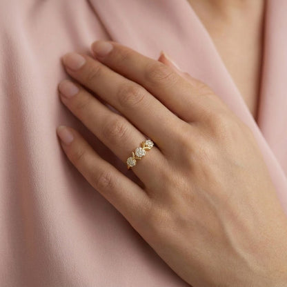 Floral Trio Design Ring