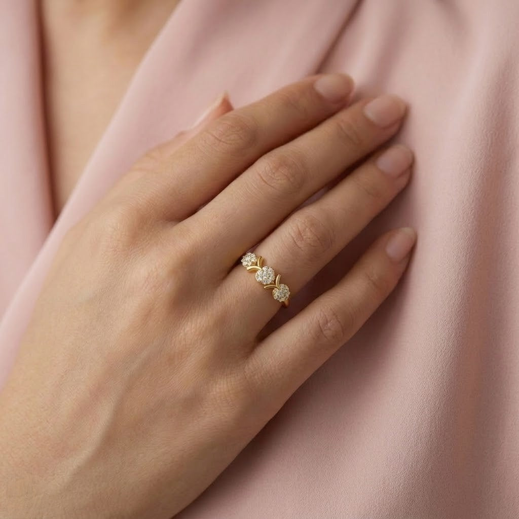 Floral Trio Design Ring