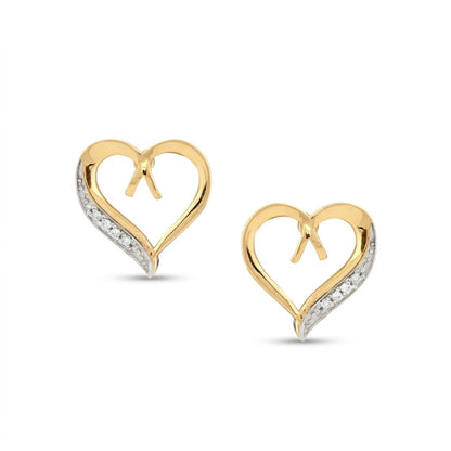 Twisted Heart Harmony Diamond Gold Earrings