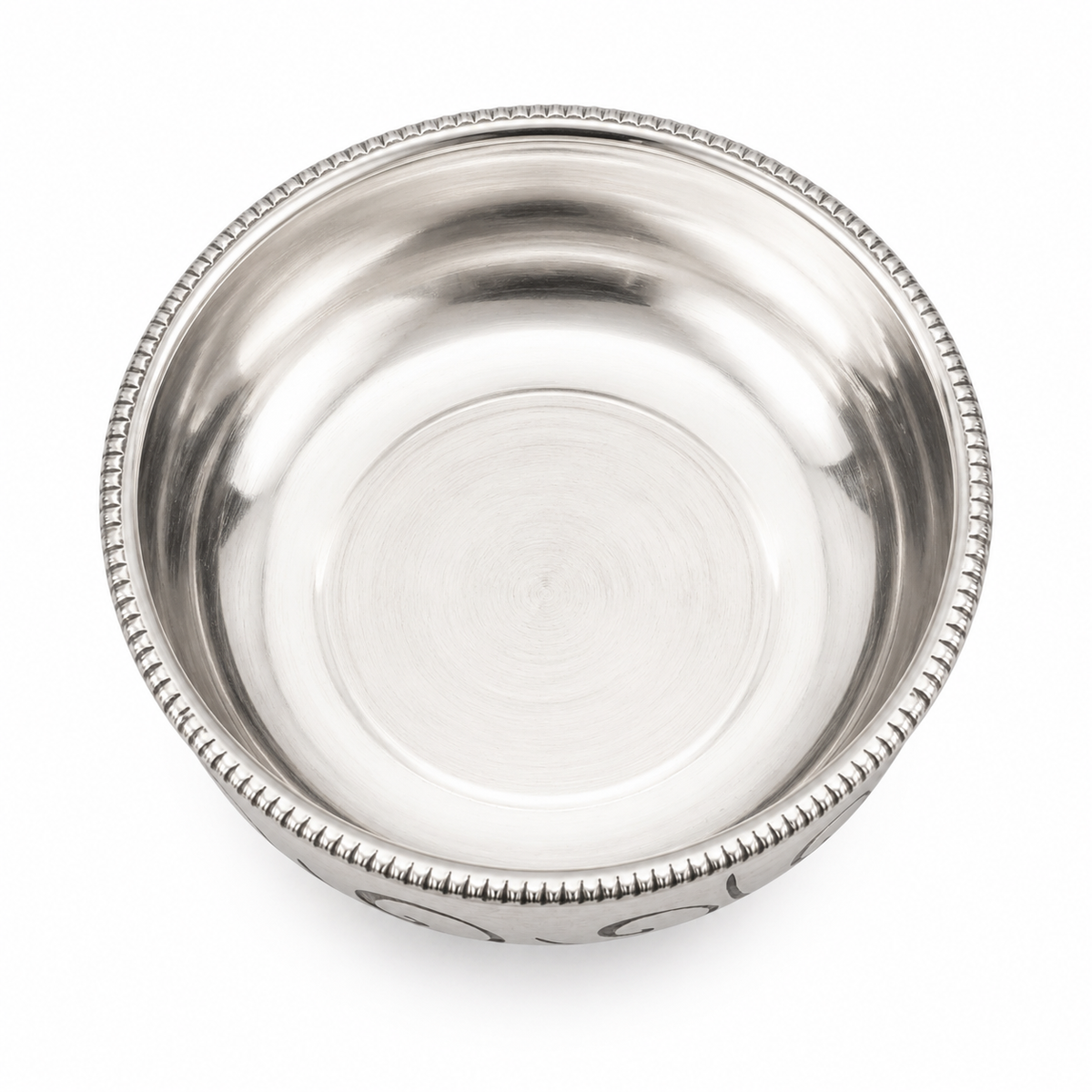 Silver Ornate Swirl Decorative Bowl