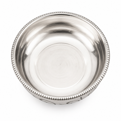 Silver Ornate Swirl Decorative Bowl