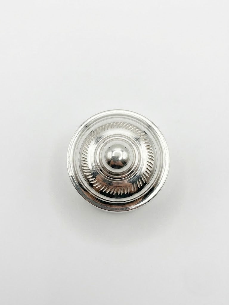 Traditional Silver Kumkum Container with Lid