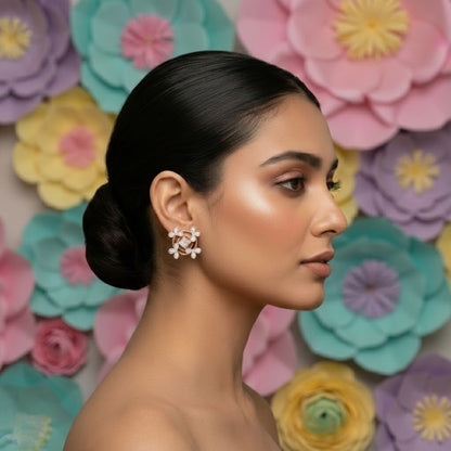 Floral Wheel Sparkle Earring