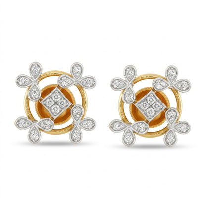 Floral Wheel Sparkle Earring
