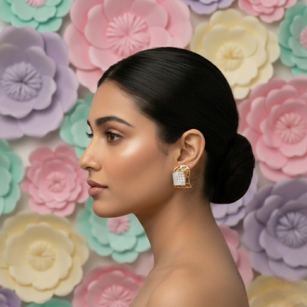 Modern Square Shine Earring