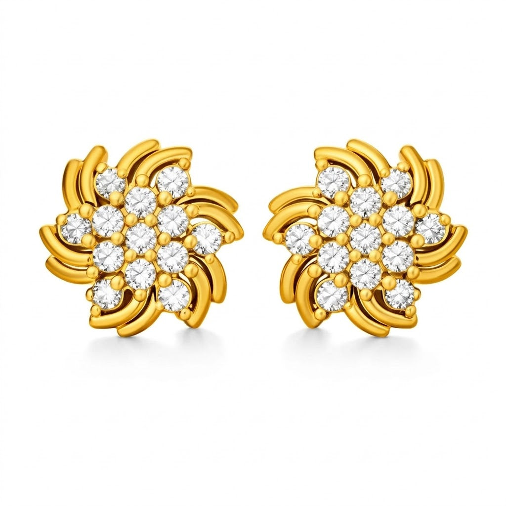 Radiant Floral Swirl Earring