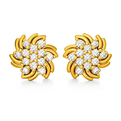 Radiant Floral Swirl Earring