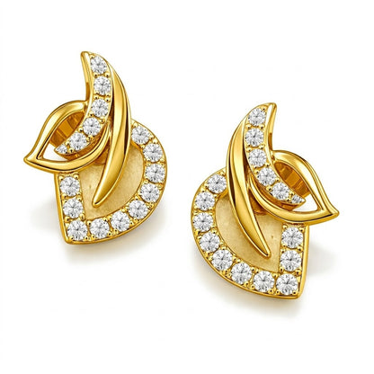 Rose Gold Twisted  Earring