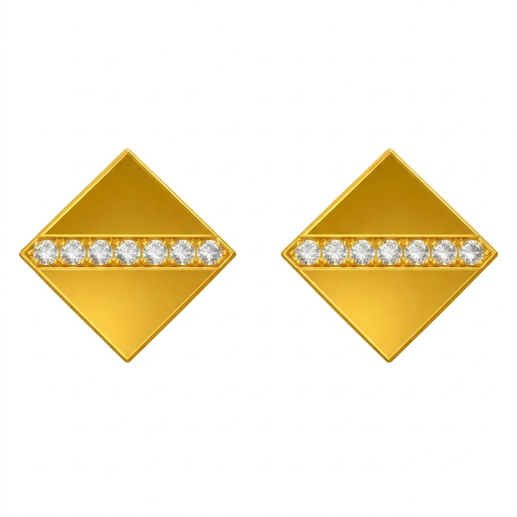 Gold Geometric Stud Earring