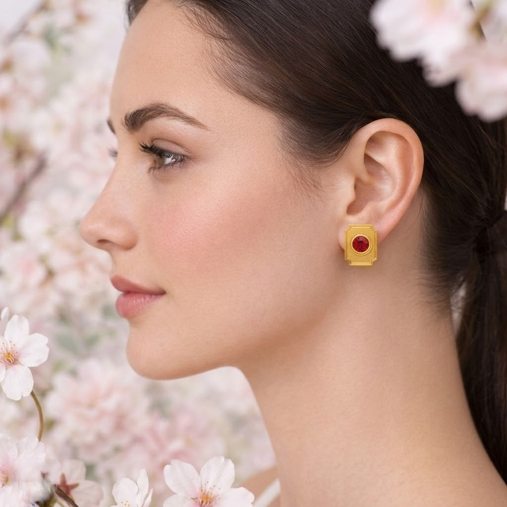 Classic Octagon Plate Earring