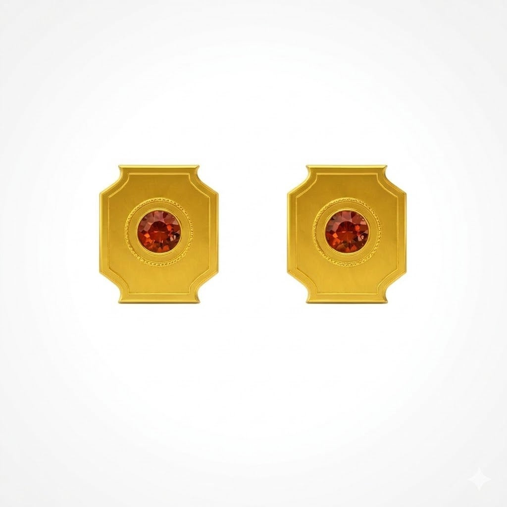 Classic Octagon Plate Earring