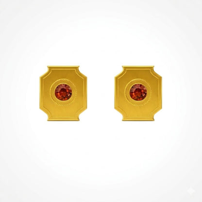Classic Octagon Plate Earring
