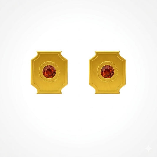 Classic Octagon Plate Earring
