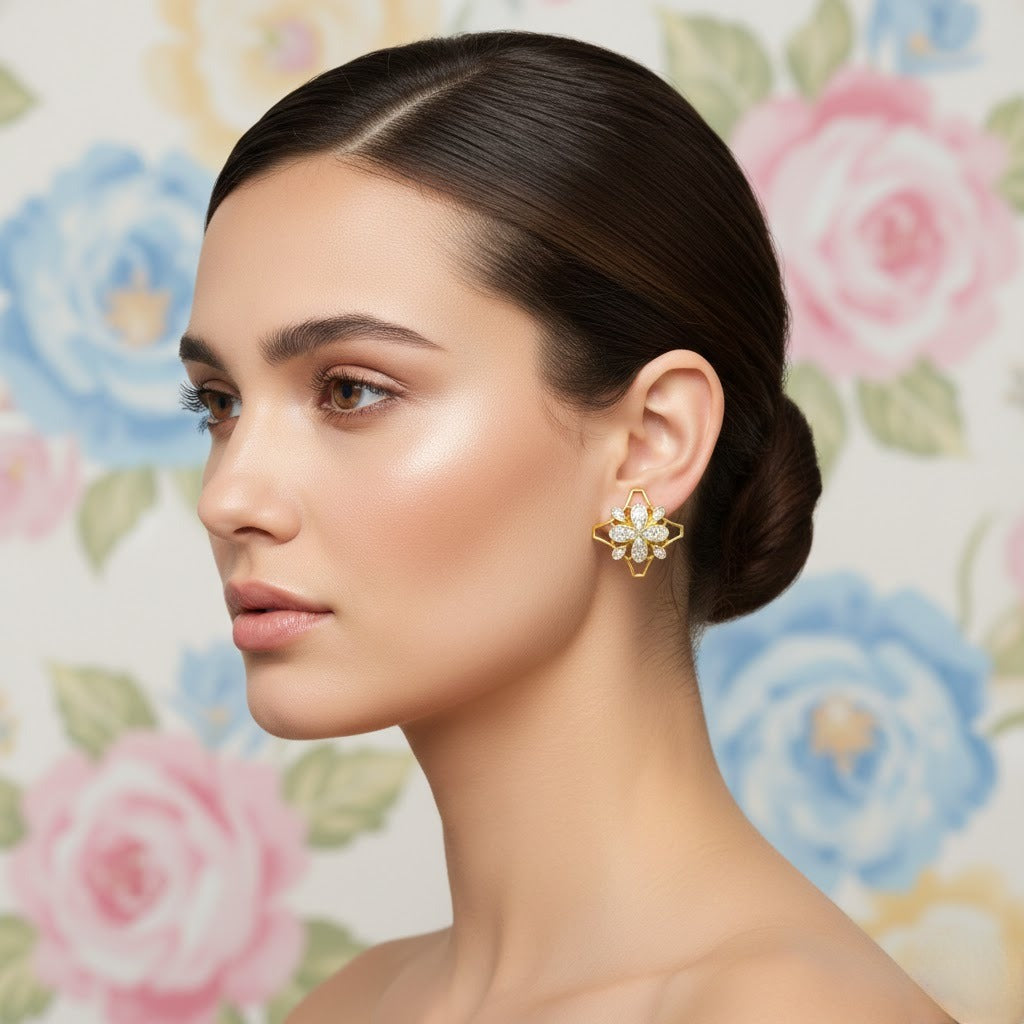 Celestia Starburst Diamond Earrings