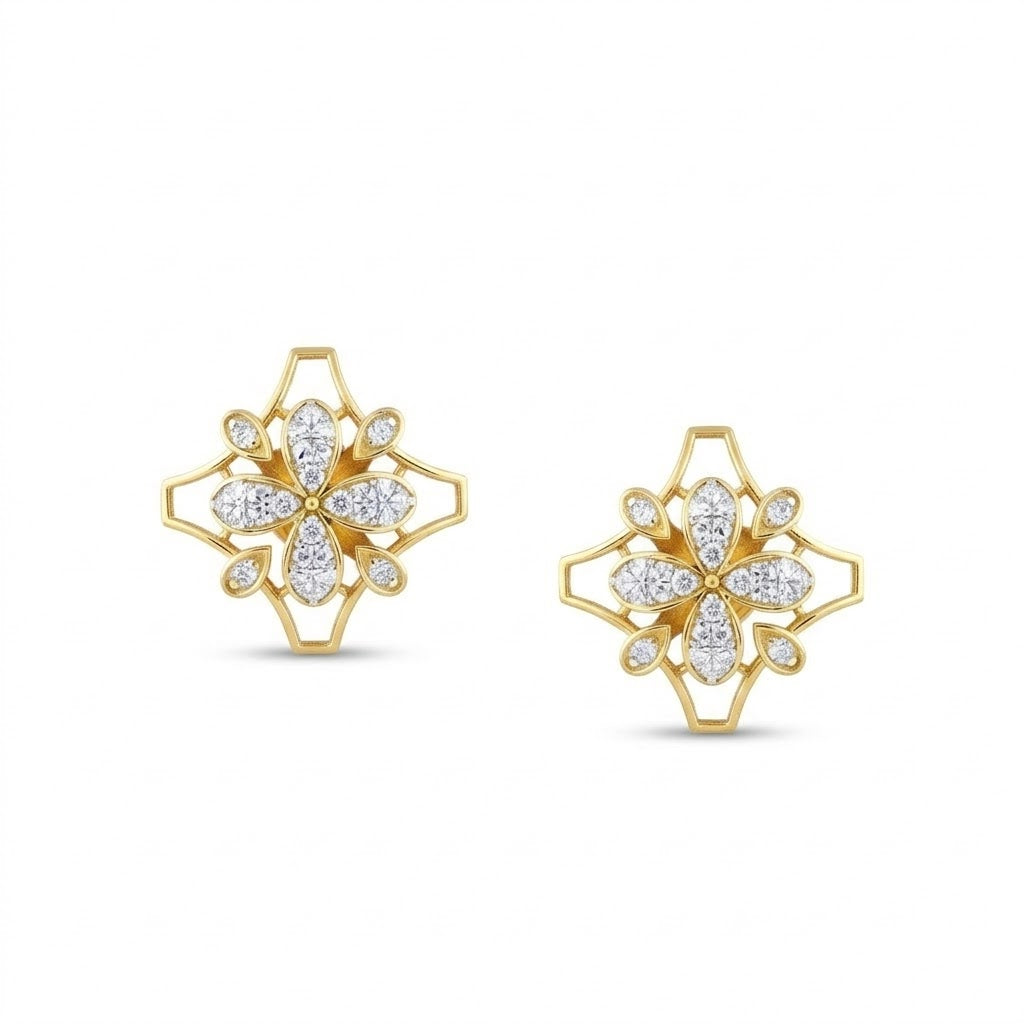 Celestia Starburst Diamond Earrings