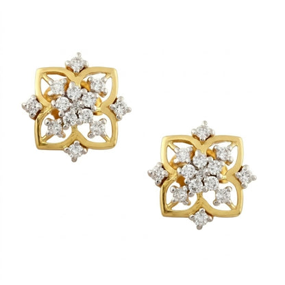 Rose Gold Floral Earring