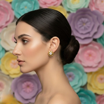 Radiant Fan Motif Earring