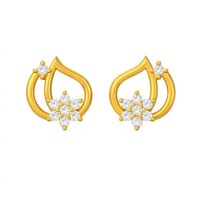 Teardrop Bloom Diamond Earring