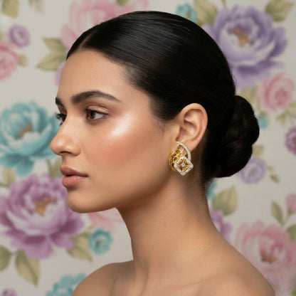 Royal Curve Square Earring