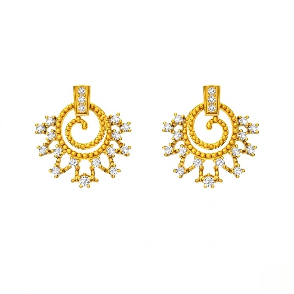 Festive Swirl Sunray Earring