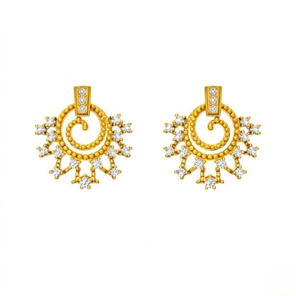Festive Swirl Sunray Earring