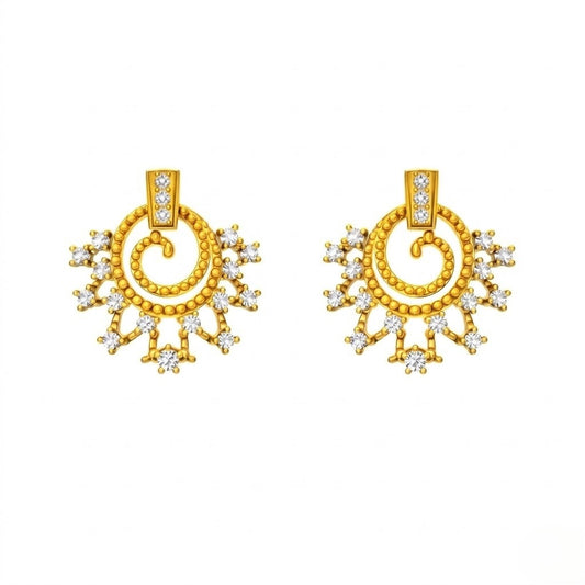 Festive Swirl Sunray Earring