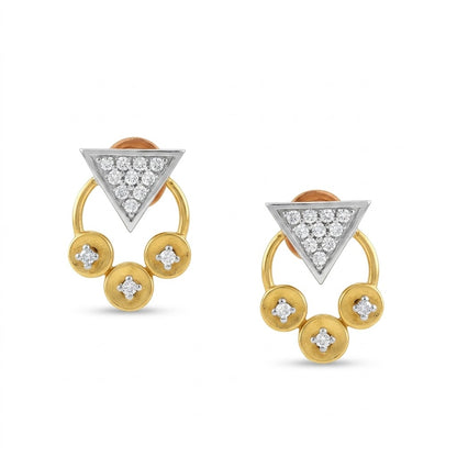 Modern Triangle Charm Earring