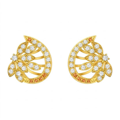 Peacock Fan Marquise Earring
