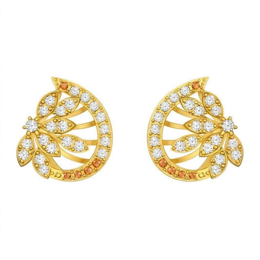 Peacock Fan Marquise Earring