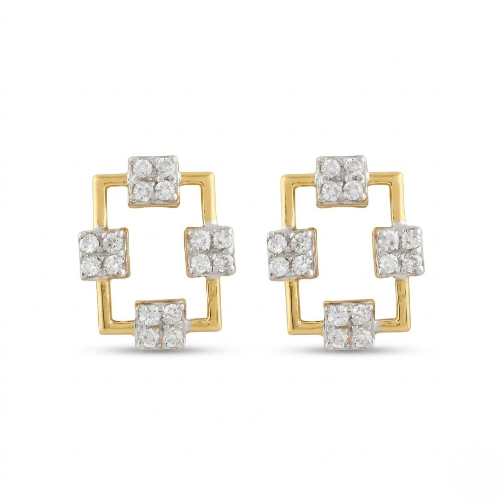 Geometric Square Frame Earring