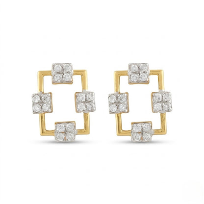 Geometric Square Frame Earring