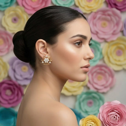 Elegant Halo Bloom Earring