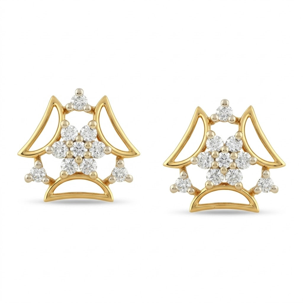Elegant Halo Bloom Earring