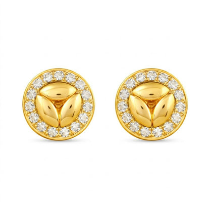 Two-Tone Gold Diamond Earring